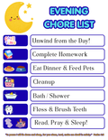 KIDS EVENING CHORE LIST (FAITH BASED)