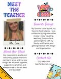 MEET THE TEACHER BLUE/PURPLE OMBRE (EDITABLE TEMPLATE)