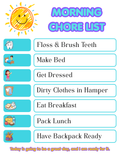 KIDS MORNING CHORE LIST (ENCOURAGEMENT)